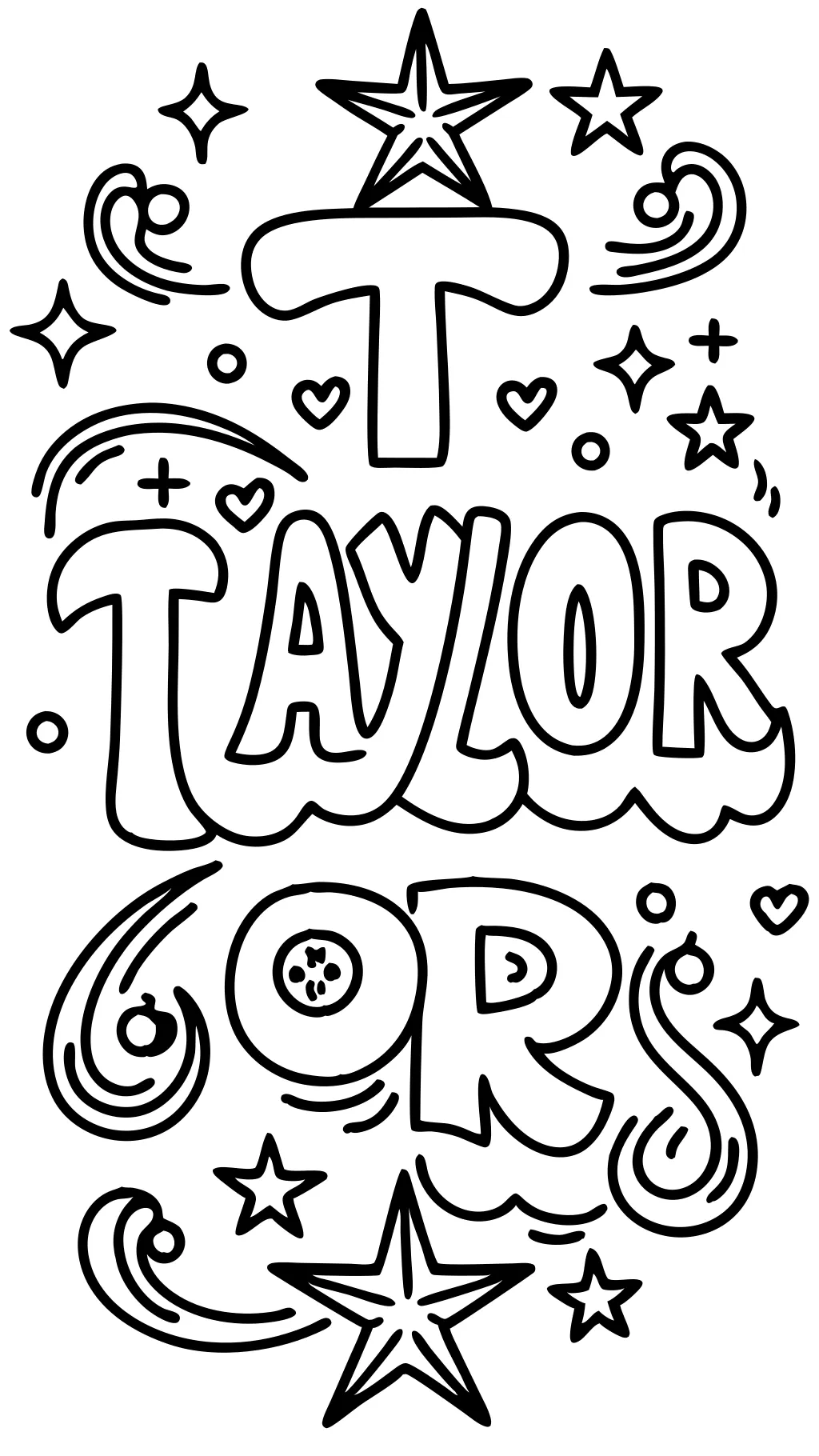 name taylor coloring pages